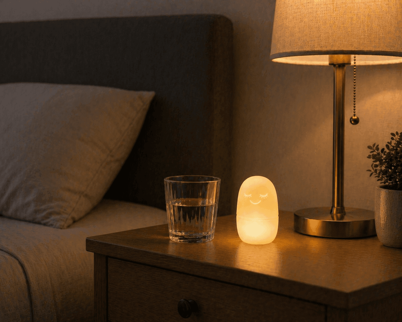 BreatheBuddy on a nightstand