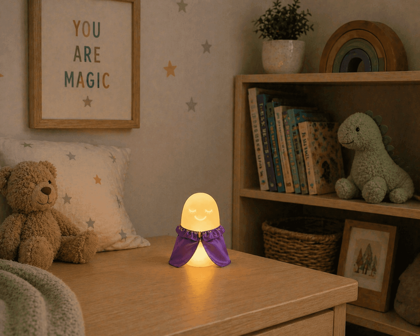 BreatheBuddy Jr. with purple cape